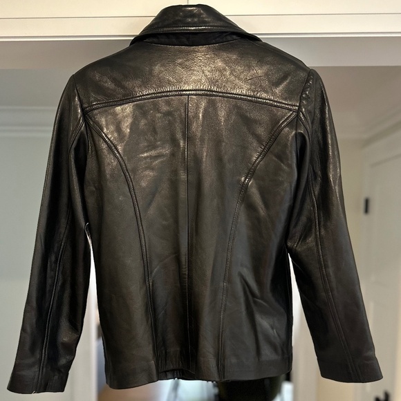 Women's SWANN So Very Soft Black Leather Jacket - Size M - Picture 2 of 12